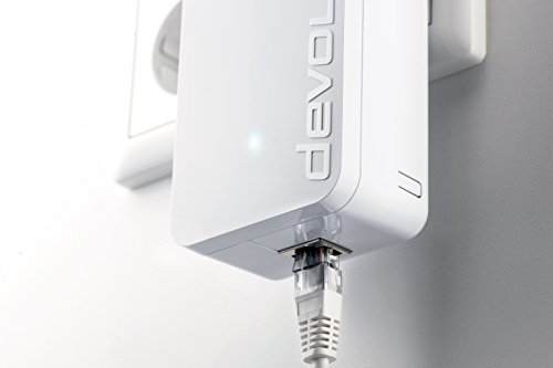 devolo dLAN 1200+ Starter Kit Powerline (1200 Mbit/s Internet über die Steckdose, 1x LAN Port, 1x Powerlan Adapter, integrierte Steckdose, PLC Netzwerkadapter) weiß - 3