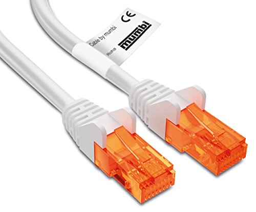 mumbi 10m CAT.5e Ethernet Lan Netzwerkkabel - CAT.5e (RJ-45) 10 Meter Kabel in weiss
