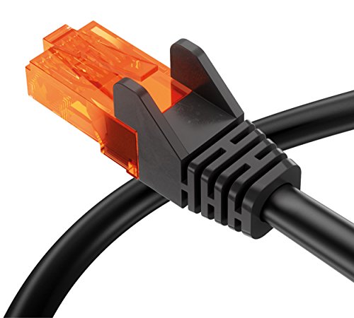 mumbi 3m CAT.5e Ethernet Lan Netzwerkkabel - CAT.5e (RJ-45) 3 Meter Kabel in schwarz - 3