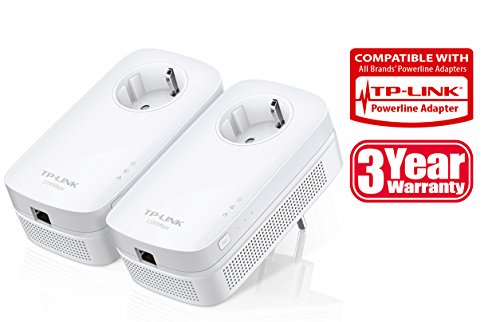 TP-Link TL-PA8010P KIT AV1200 Gigabit Powerline Netzwerkadapter(1200Mbit/s, MU-MIMO, 1 Gigabit port, Steckdose, ideal für HDTV, energiesparend, Plug & Play) weiß - 2