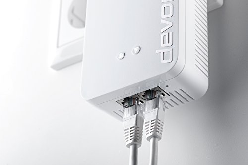devolo dLAN 1200+ WiFi ac Starter Kit Powerline (bis zu 1200 Mbit/s WLAN ac, 2,4 und 5 GHz gleichzeitig, 2x LAN Ports, 2x Powerlan Adapter, ideal für Online Gaming und HD-Streaming, WiFi Move) weiß - 2